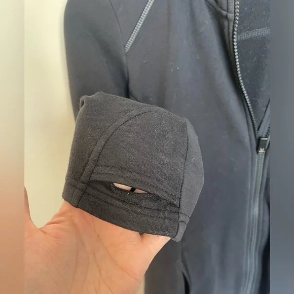 Athleta Stronger Hoodie Zip Up Sweatshirt Black - Picture 7 of 9